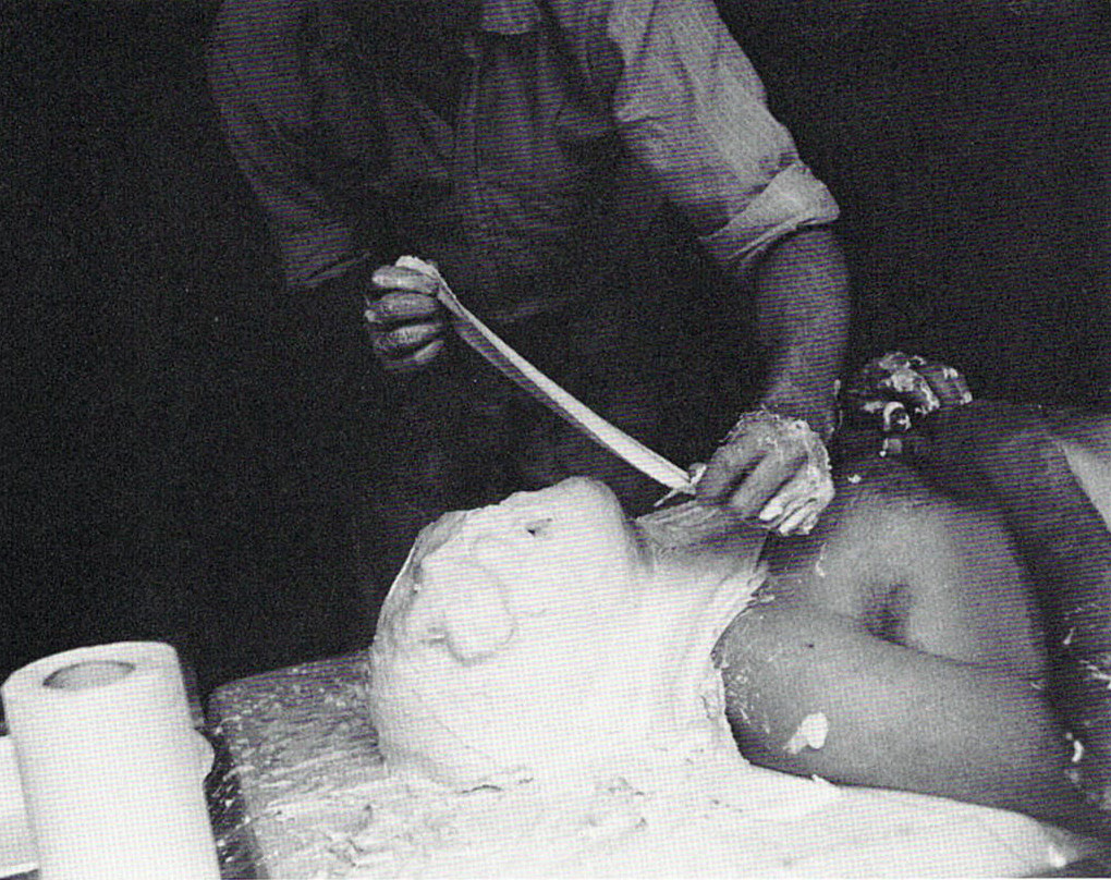 John Ahearn life casting at Fashion Moda, image courtesy the artist and Salon 94, New York