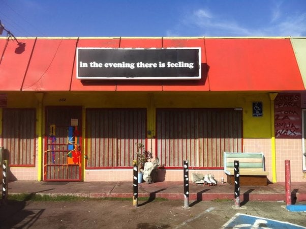 A view of the original Night Gallery, with an installation by Eve Fowler, 2012.