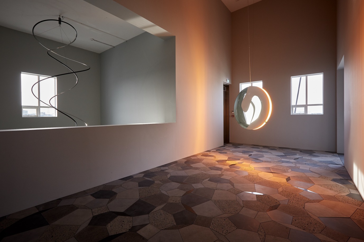 Installation view from Studio Olafur Eliasson (2017-2021) in the Marshall House, Reykjavík. Courtesy of the artist and i8 Gallery, Reykjavík.