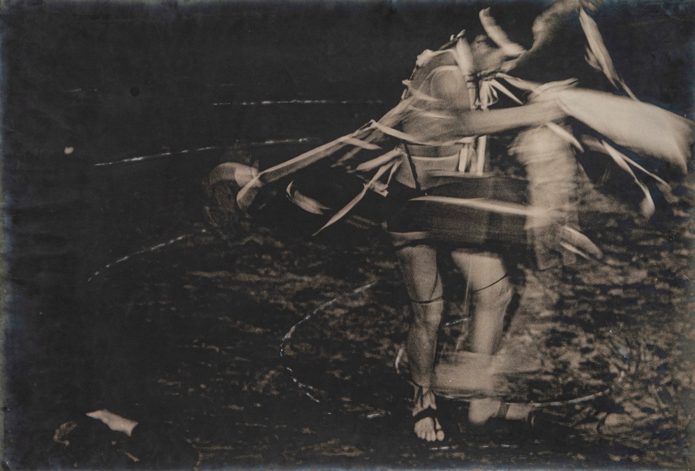 Paul Neagu, Gradually Going Tornado, 1976, photograph from the performance at Arnolfini Gallery in Bristol, 16 3/4 x 26 in. Courtesy of the Paul Neagu Estate, London and Ivan Gallery, Bucharest&nbsp;
