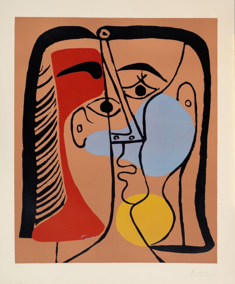 Pablo Picasso, Portrait de Jacqueline aux cheveux lisses, 1962. Courtesy of John Szoke Gallery.