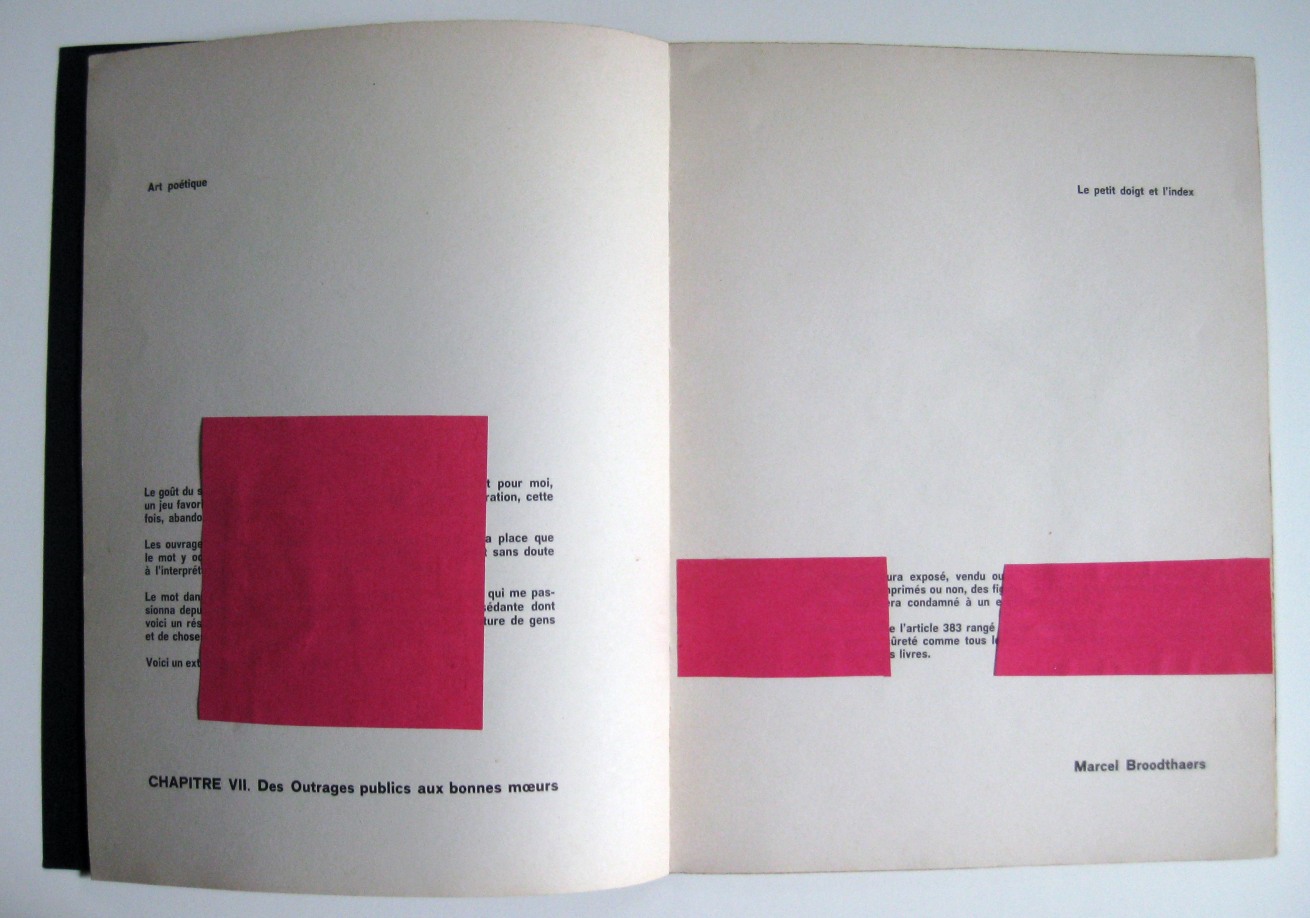 MARCEL BROODTHAERS. &quot;Pense Bete&quot;. 1964. Image courtesy of Alden Projects&trade;, New York.