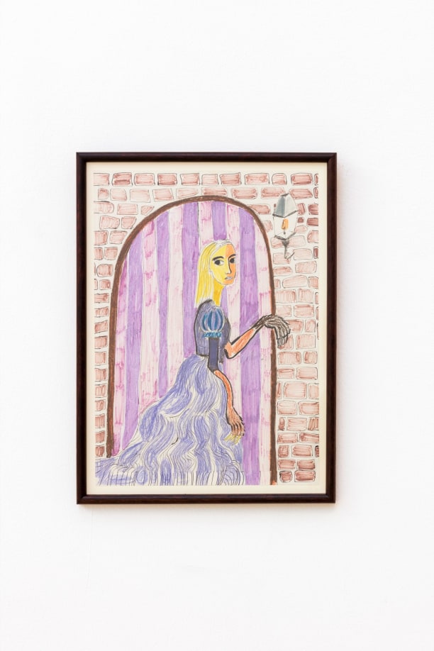 Nel Aerts Dracula, 2016 Colouring pencil and felt-tip pen on inkjet print 35.6 x 27 cm (framed) 29.7 x 21 cm (unframed) (NA125)