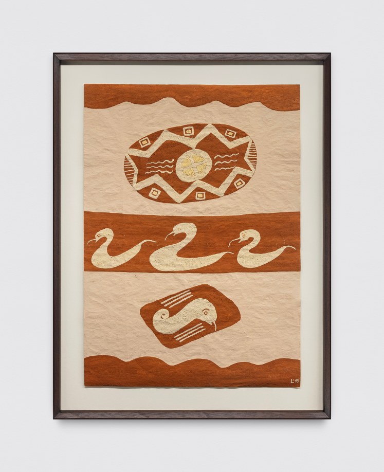 Maria Lira Marques, Untitled, 1999, Natural pigments on paper, 27 x 19 1/2 in., Courtesy Gomide&amp;amp;Co