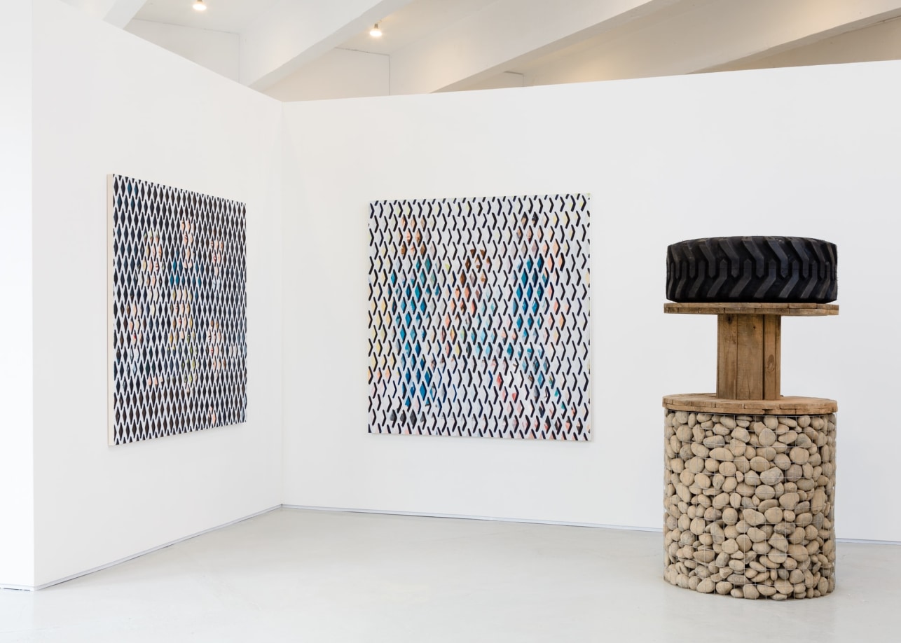 Installation view of Charles Harlan and Becky Kolsrud, Independent 2015, New York