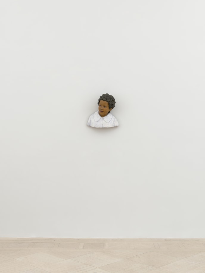 John Ahearn, Maggie, 1986, Acrylic on plaster, 15 x 15 x 7 inches, (38.1 x 38.1 x 17.8 cm). Courtesy of the artist and Salon 94, New York, &copy; John Ahearn &amp;amp; Rigoberto Torres, photo: Elisabeth Bernstein