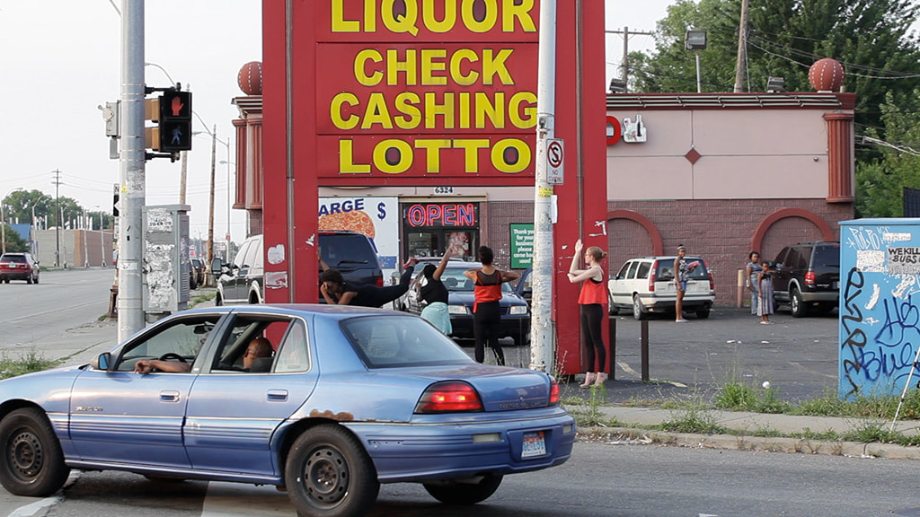 Maya Stovall, Liquor Store Theatre vol. 1 no. 3, 2014 (still) HD video, color, stereo surround sound; 6:33 min. Courtesy of the artist and Reyes | Finn, Detroit.