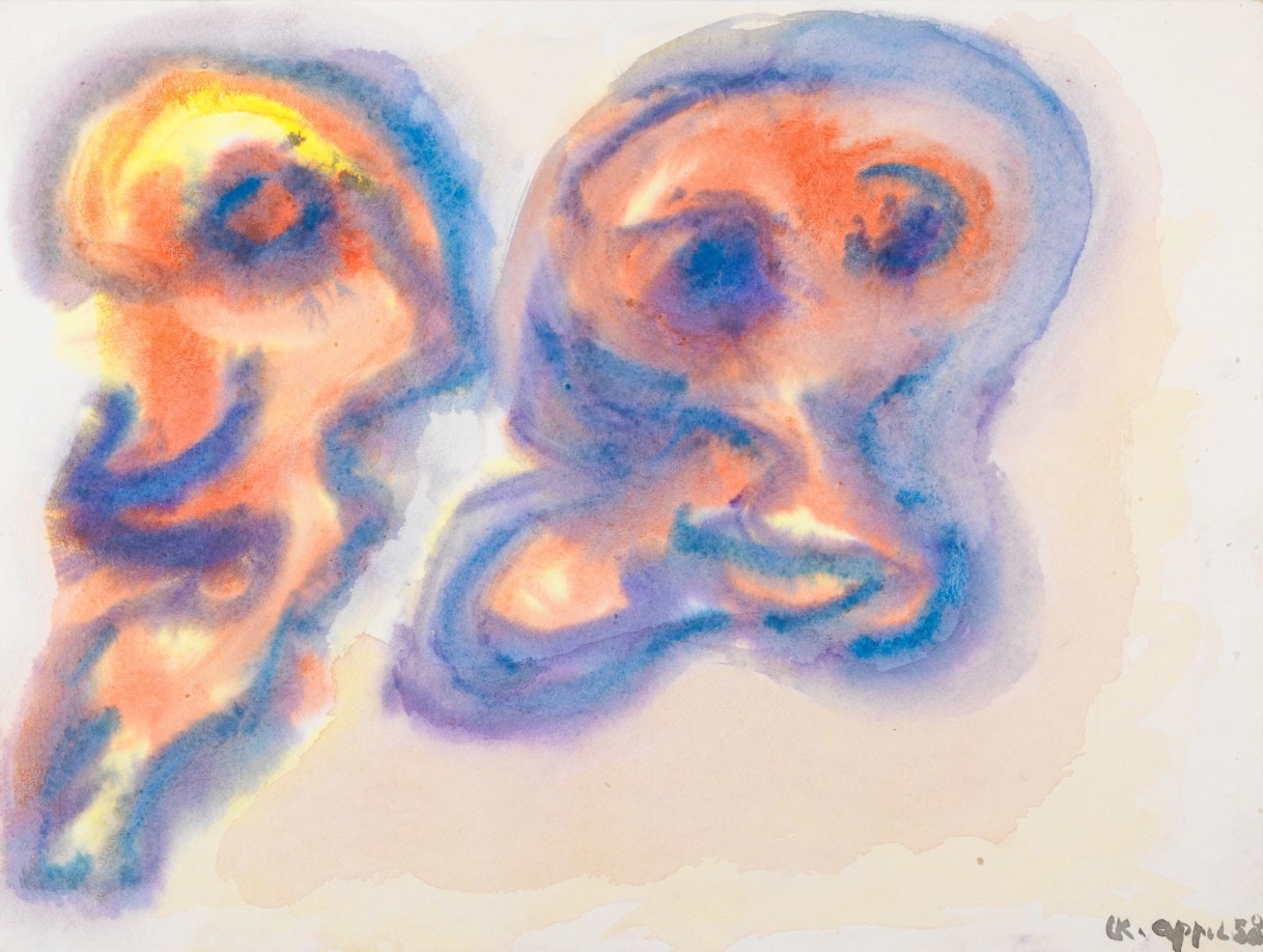 Karel Appel, Untitled, 1958, Watercolor on paper,&nbsp;14 1/16 x 18 11/16 in,&nbsp;&copy; Karel Appel Foundation c/o ARS 2024