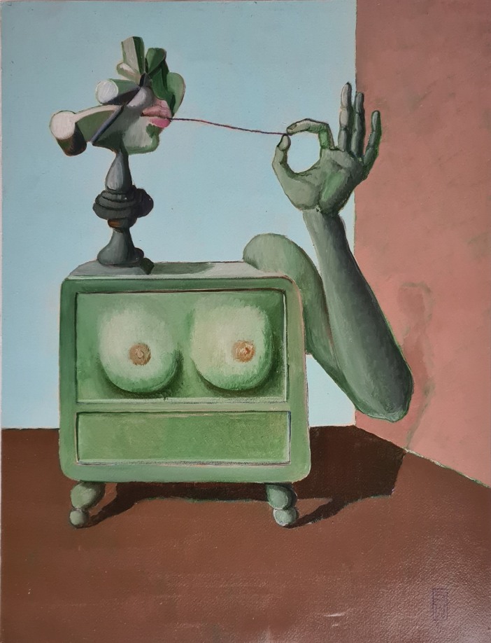 Susana Wald, Mi Nana (My Grandmother), 1982, Acrylic on canvas, 24 x 17 in, Courtesy the Artist, Marisa Newman Projects and Galerie Michael Janssen