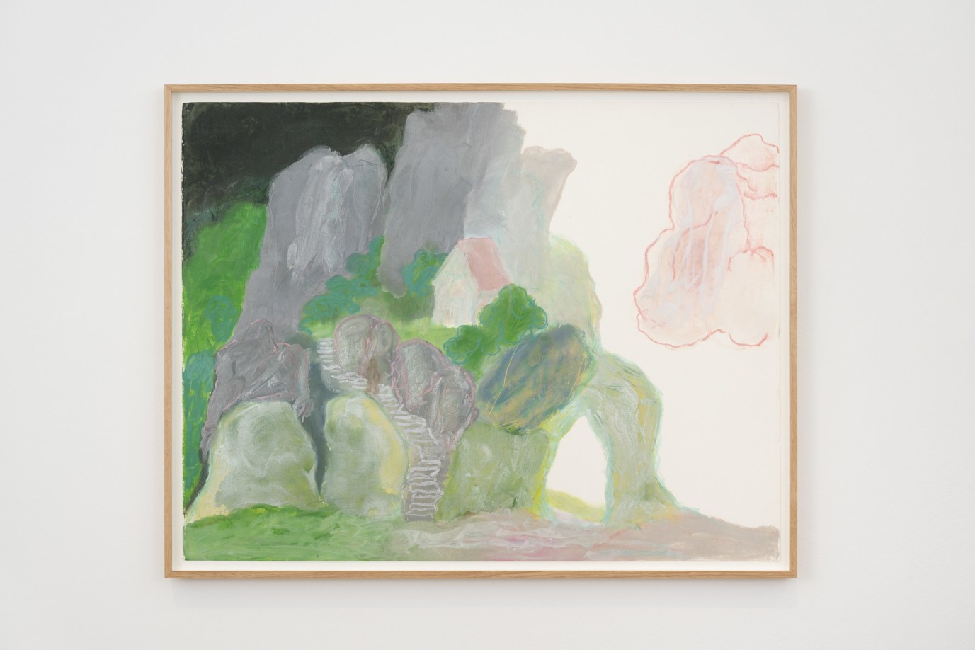 Ken Kiff, A/6 (2) Untitled - After Patinir, 1996, encaustic, 84 x 107.7 x 4 cm, photography by Damian Griffiths. Courtesy the artist and Hales London and New York © The Estate of Ken Kiff. All rights reserved, DACS 2025.