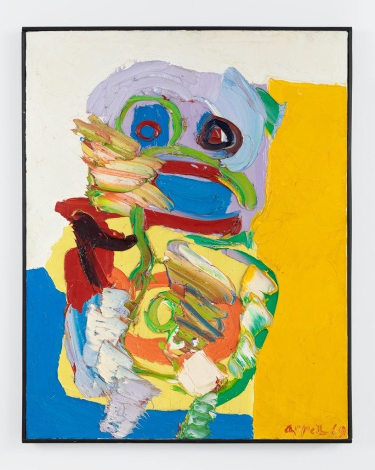 Karel Appel, Personage, 1969, oil on canvas, 36 x 28 1/2 in, photography by Ana Drittanti &copy; Karel Appel Foundation c/o ARS 2024
