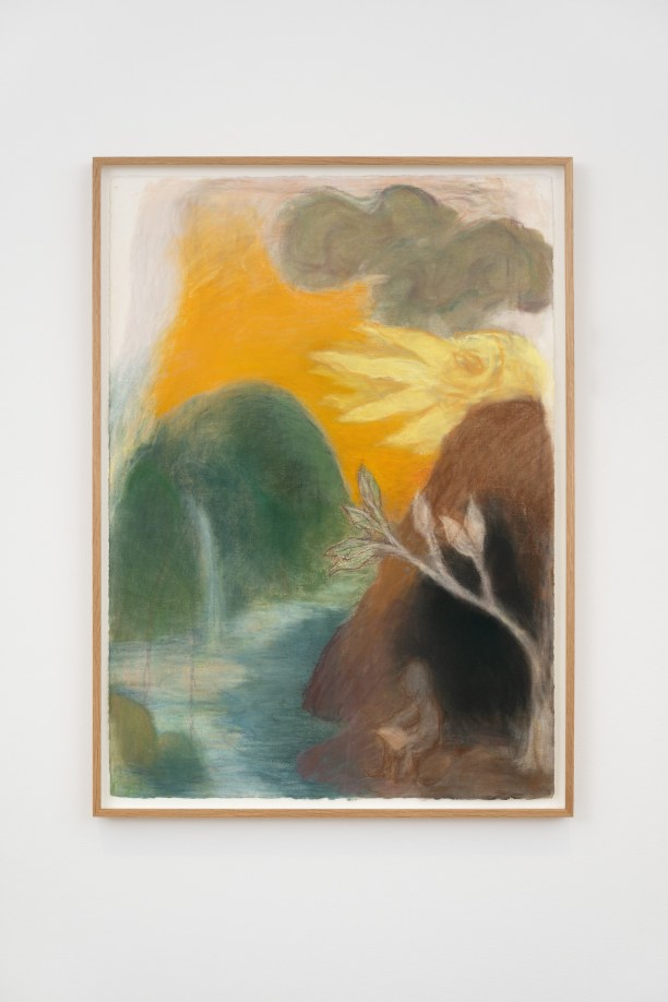 Ken Kiff, Hermit, 1992, pastel on paper, 111.2 x 81 x 4.5 cm, photography by Damian Griffiths. Courtesy the artist and Hales London and New York © The Estate of Ken Kiff. All rights reserved, DACS 2025.