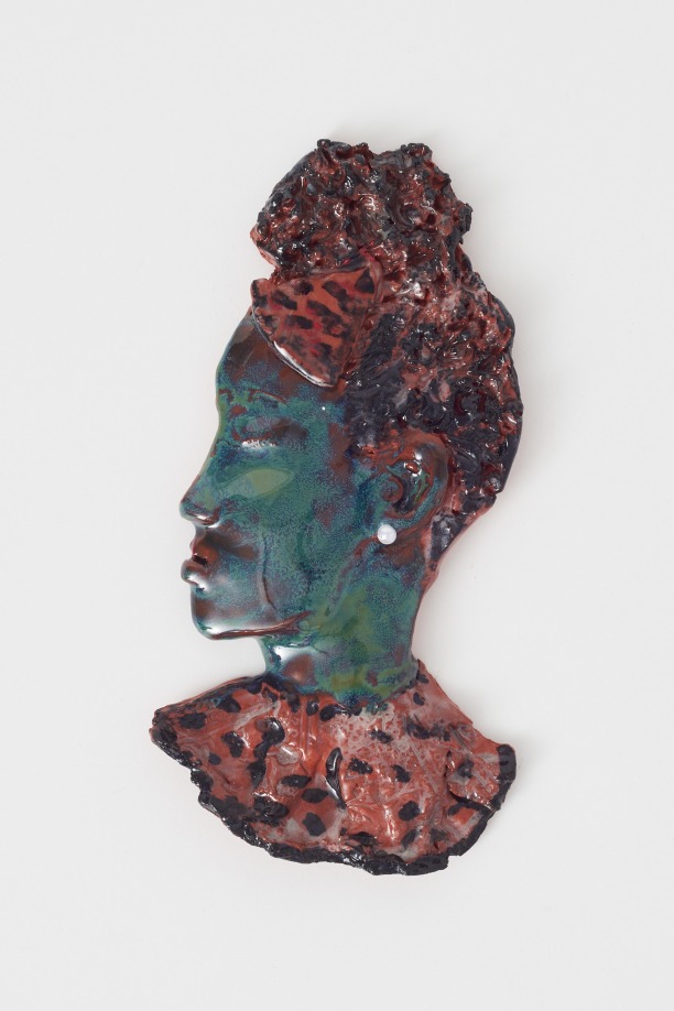Reverend Joyce McDonald, Untitled, 2021, glazed ceramic, plastic pearl, adhesive, 8 x 6 &frac14; x 2 &frac14; in &copy; Reverend Joyce McDonald, courtesy the artist and Maureen Paley, London