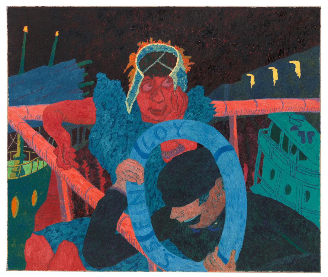 Irving Marcus, The End of Law, 1982. Oil on canvas, 55 x 65 inches (139.7 x 165.1cm.) Courtesy of the artist and Parker Gallery, Los Angeles