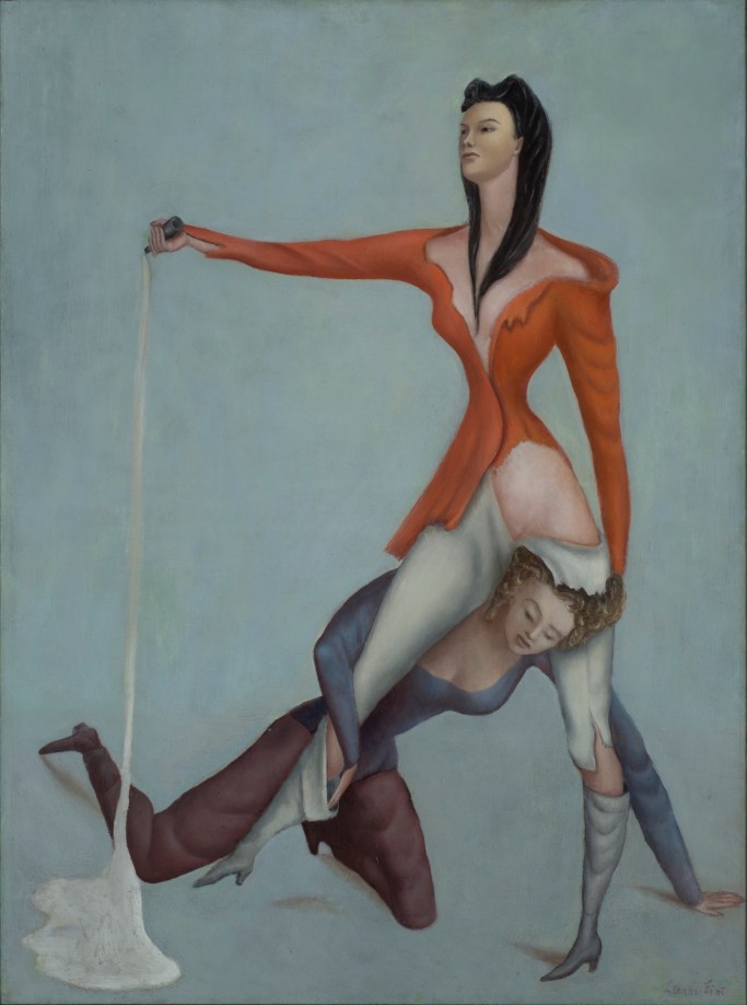 Leonor Fini, L' Arme blanche, 1936, Oil on canvas, 32 x 23.5 in. Courtesy of Weinstein Gallery.