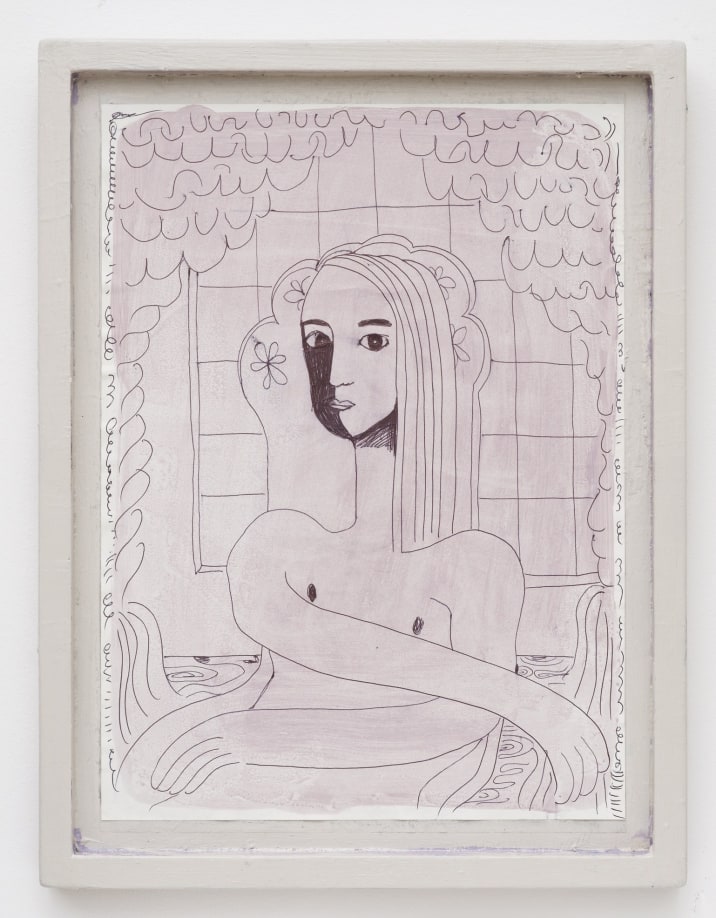 Nel Aerts Untitled, 2015-2016 Pen on paper, acrylic, artist made frame 48 x 36.5 cm (NA68)