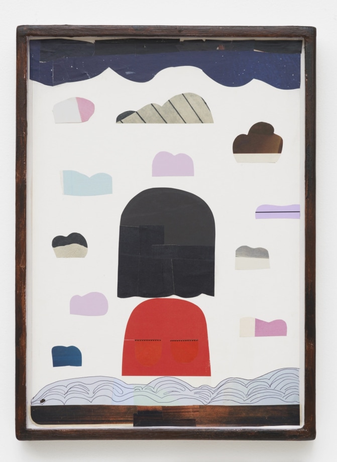 Nel Aerts Captain Lonely, 2015-2016 Collage and pen on paper in artist made frame 45.5 x 33 cm (NA71)