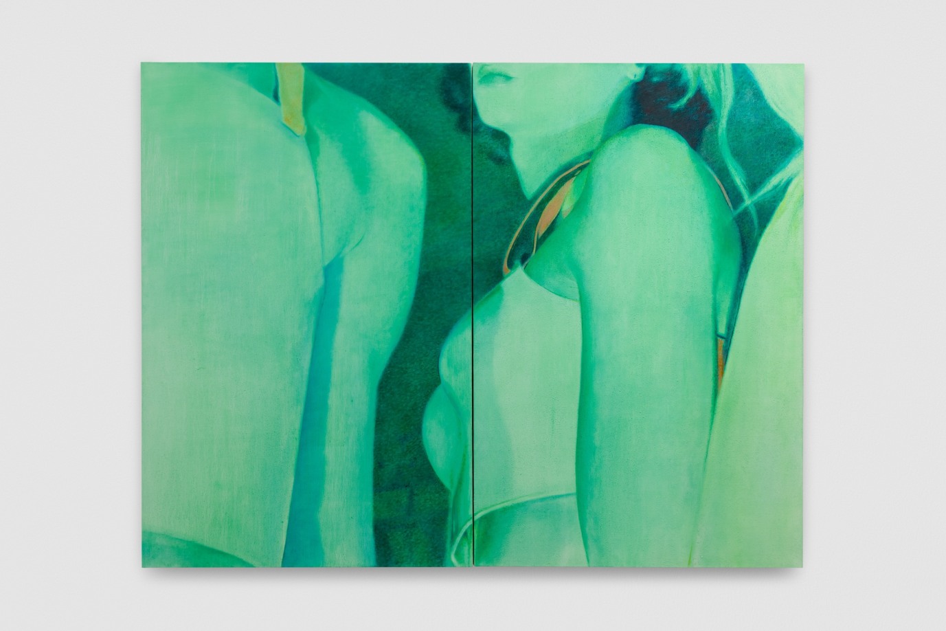 Nana Wolke, 00:02:07,451 - - &amp;gt; 00:02:15,008 (Absolute beginners), 2023, oil and construction sand on linen, 63 x 82 5/8 in, courtesy of Management and NıCOLETTı