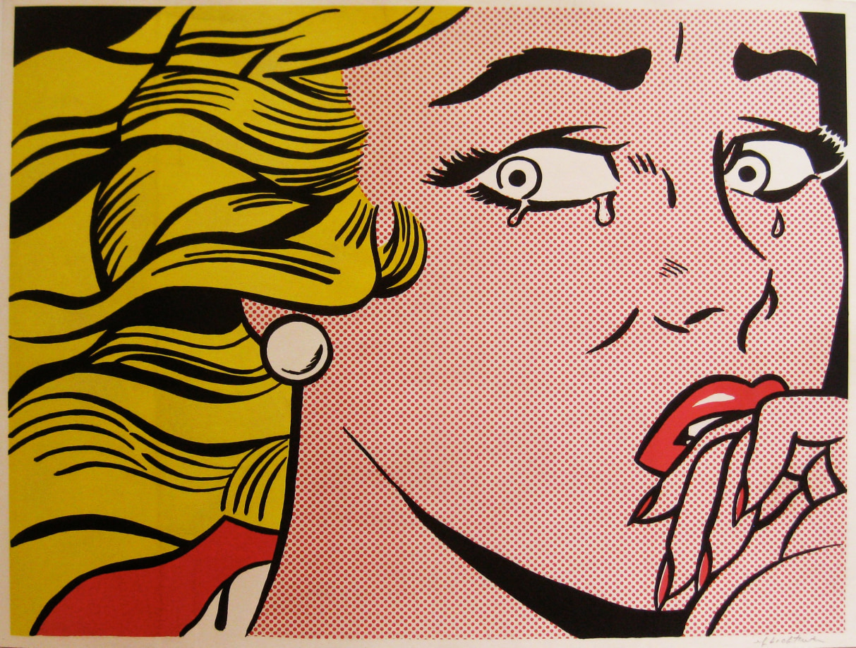 ROY LICHTENSTEIN. &quot;Crying Girl&quot; (mailer). 1963. Image courtesy of Alden Projects&trade;, New York.