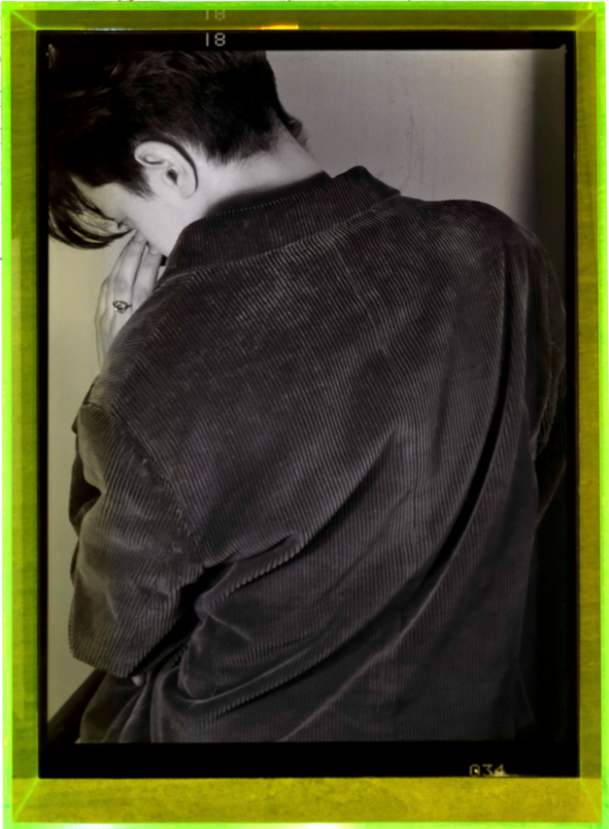 Jyll Bradley, Self Portrait, 1987-2024, Archival Photographic print, Live edge Plexiglass frame, 28.5 x 39.5 cm. Courtesy of Pi Artworks.