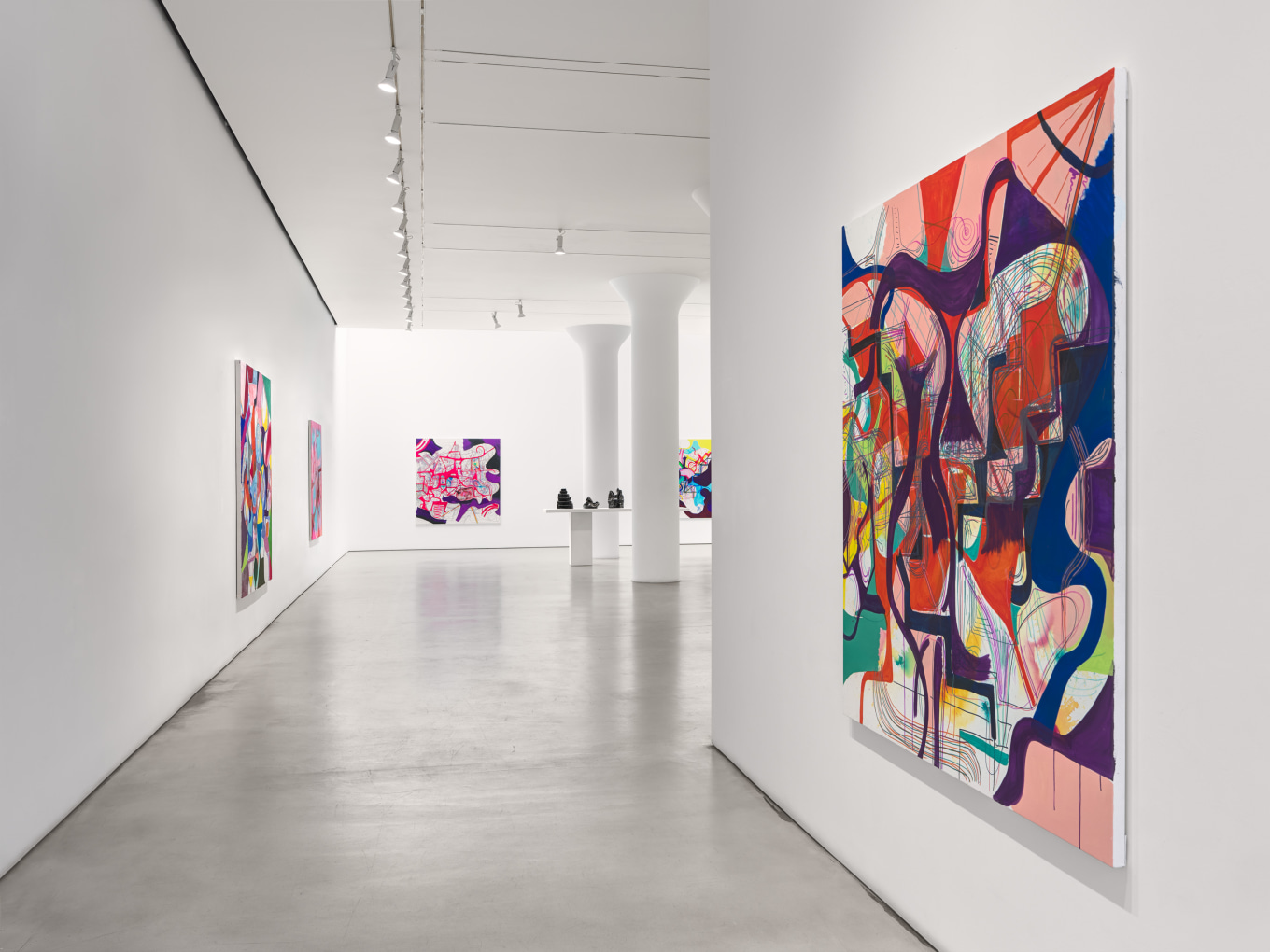 Joanne Greenbaum Installation view of&nbsp;Scaffold at Mitchell-Innes &amp;amp; Nash, New York, 2024