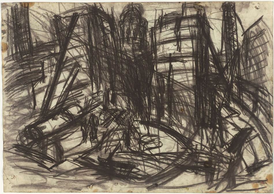 LEON KOSSOFF Demolition of YMCA building, London, no. 2