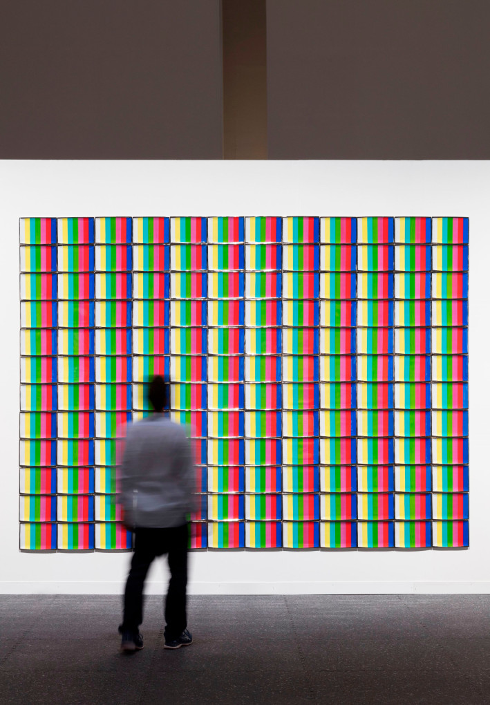 Installation view of Test Pattern: T.V. Dinner Plates from the Miss General Idea Pavillion