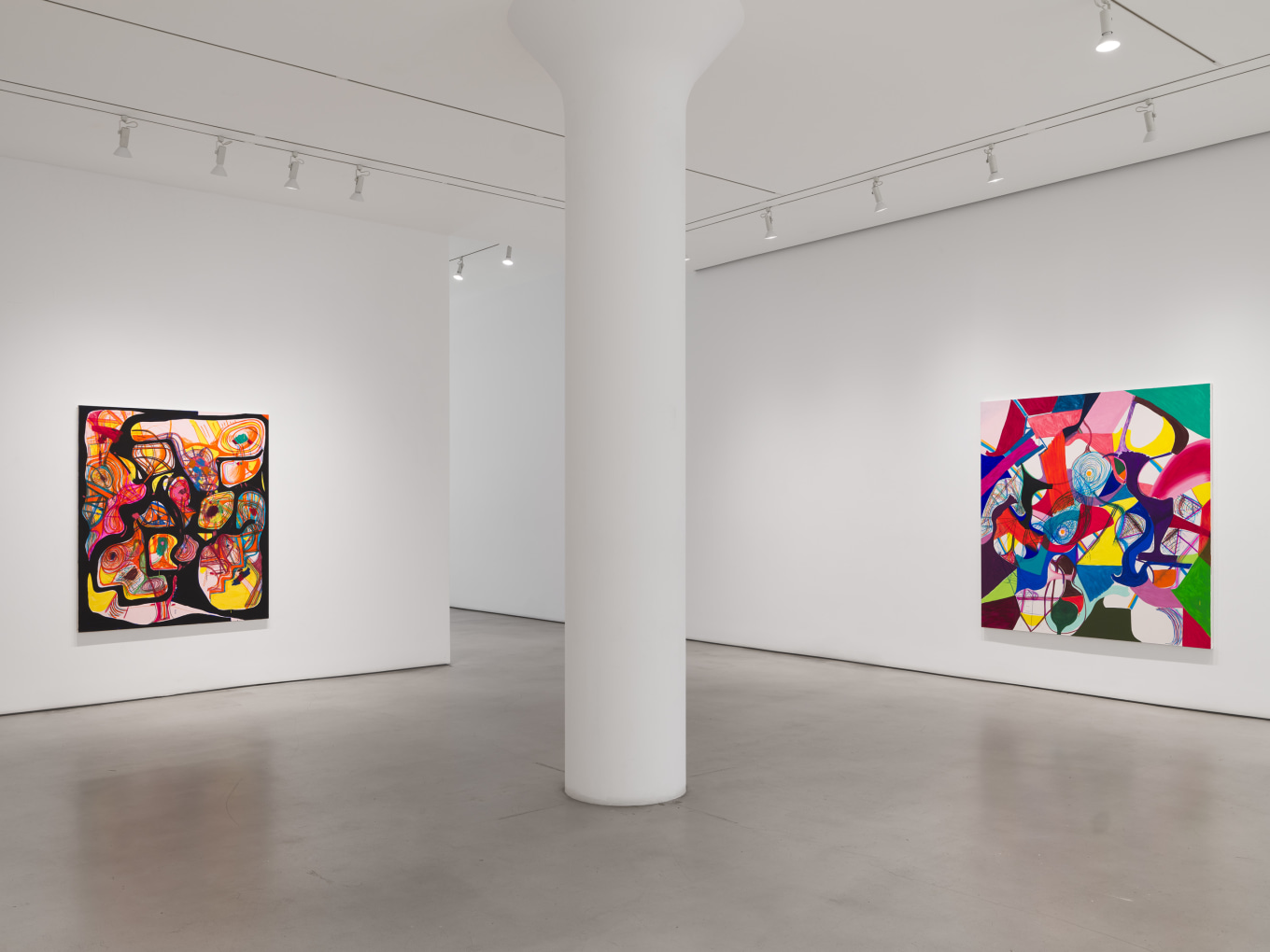 Joanne Greenbaum Installation view of&nbsp;Scaffold at Mitchell-Innes &amp;amp; Nash, New York, 2024