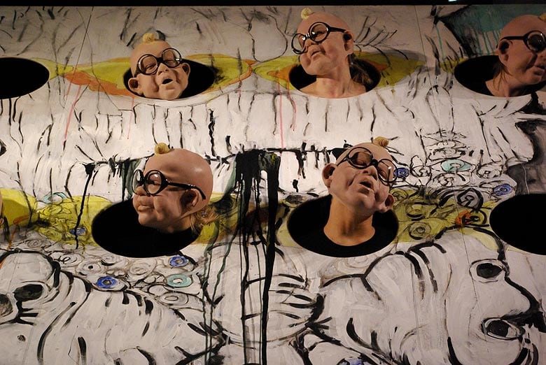 &quot;Corbu Pops Singers&quot; performing a dadist choral piece opening night