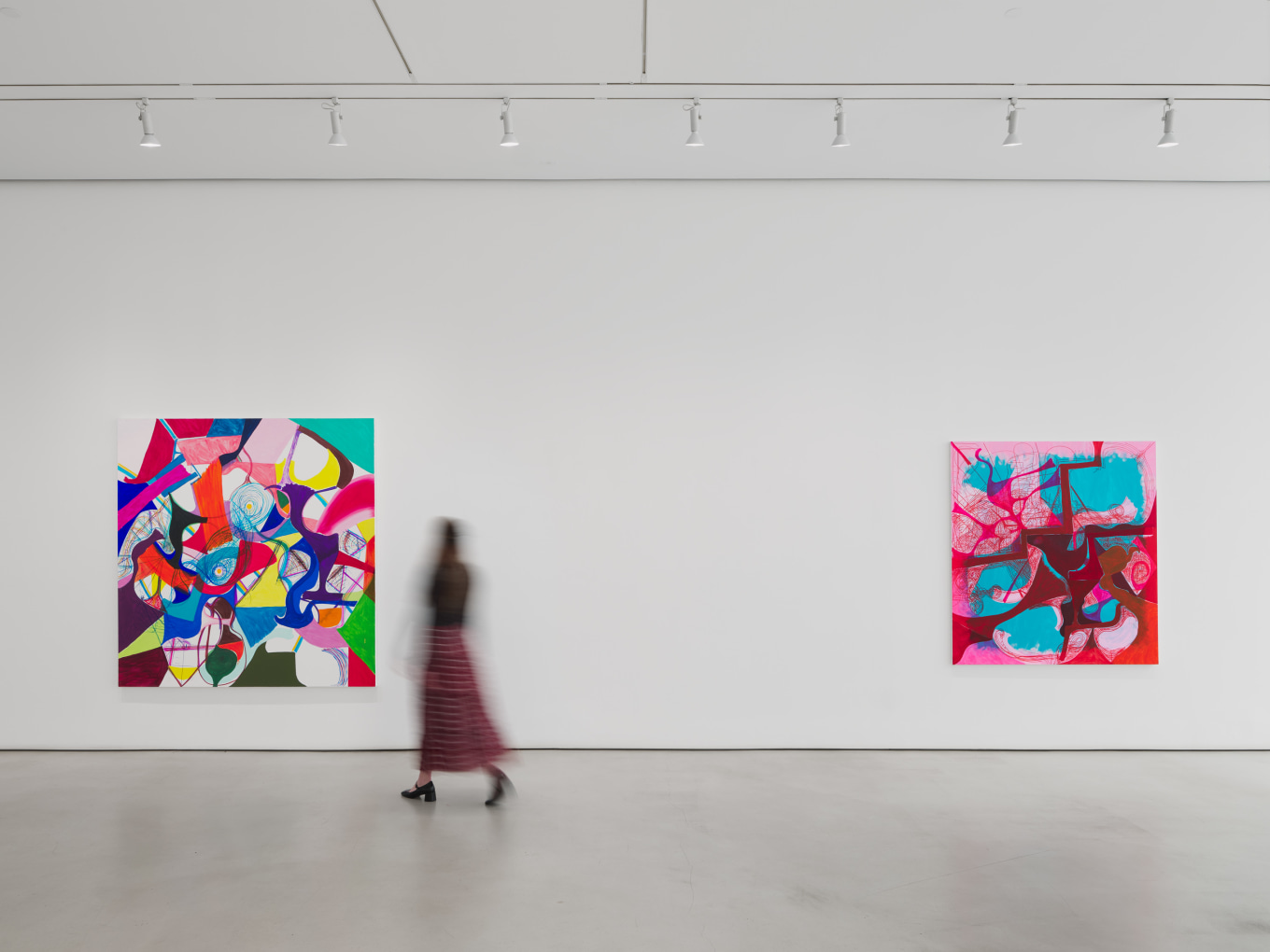 Joanne Greenbaum Installation view of Scaffold at Mitchell-Innes & Nash, New York, 2024