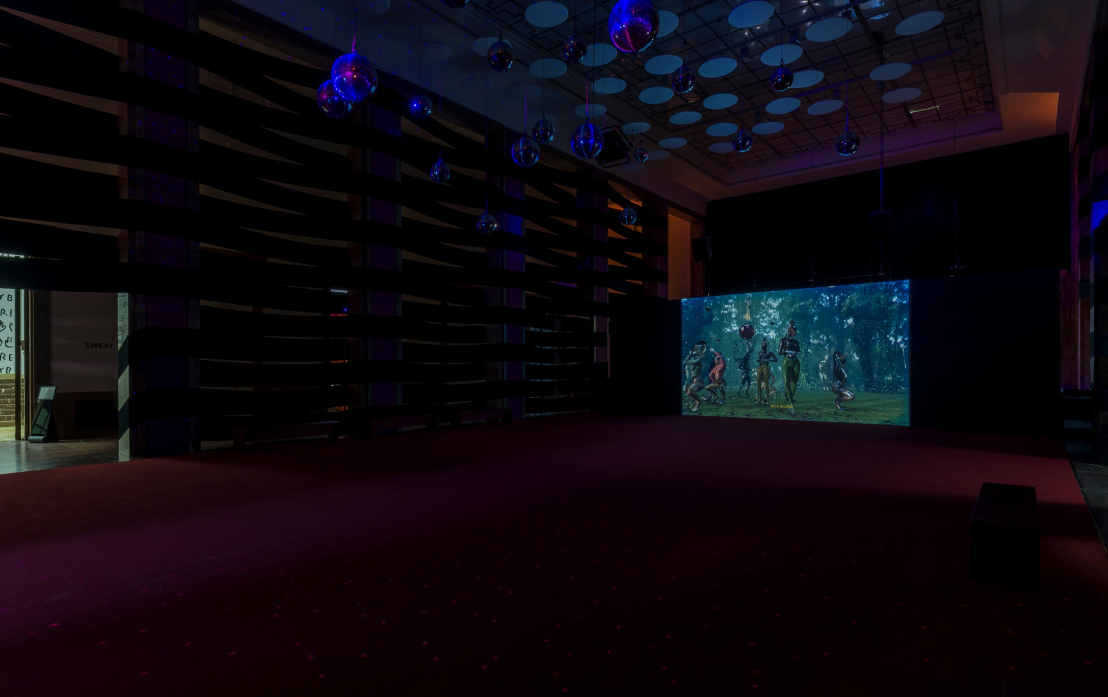 JACOLBY SATTERWHITE Installation view of Sweat at&nbsp;Haus der Kunst, Munich, Germany, 2022