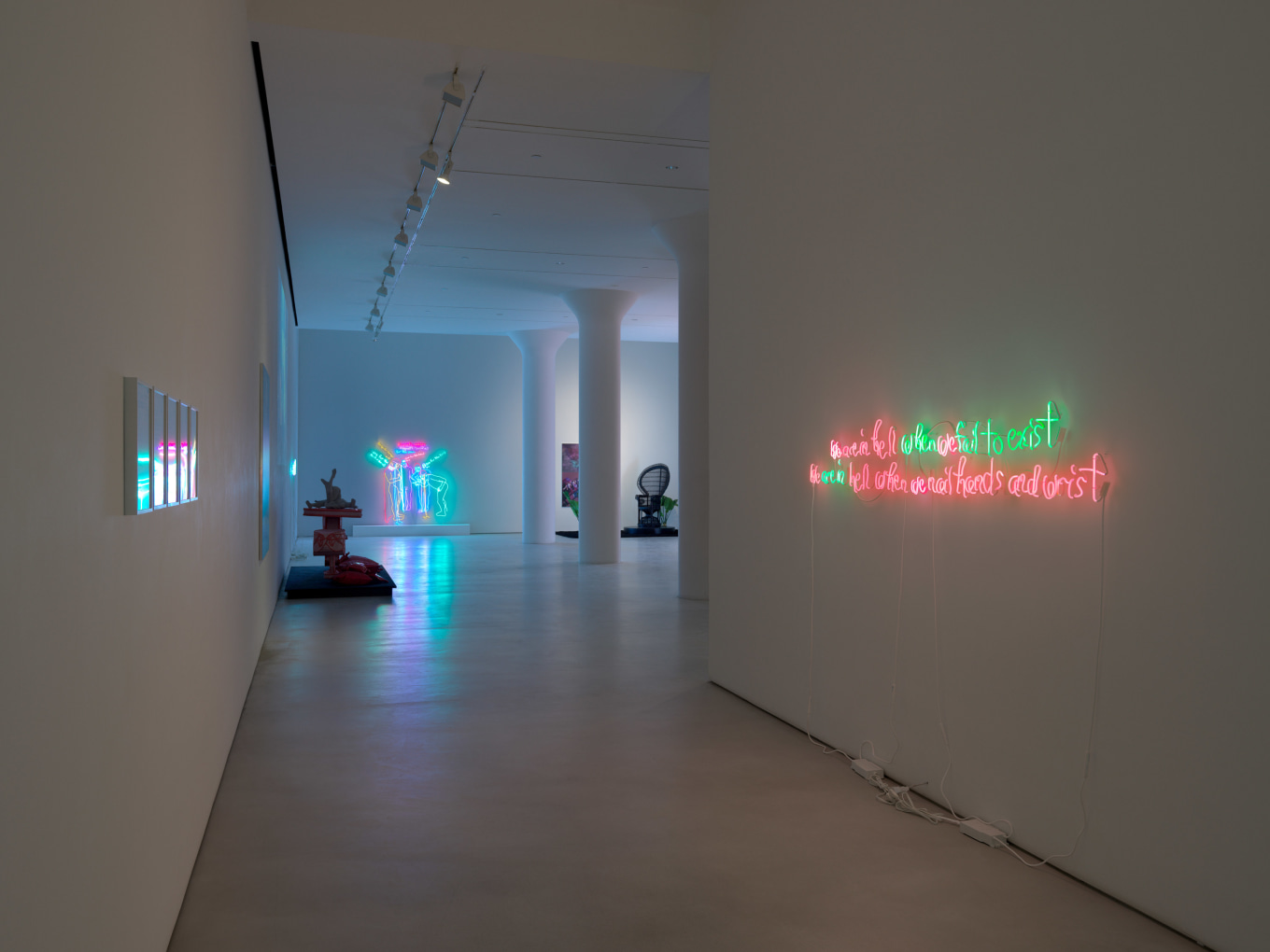 Installation view of We Are In Hell When We Hurt Each Other