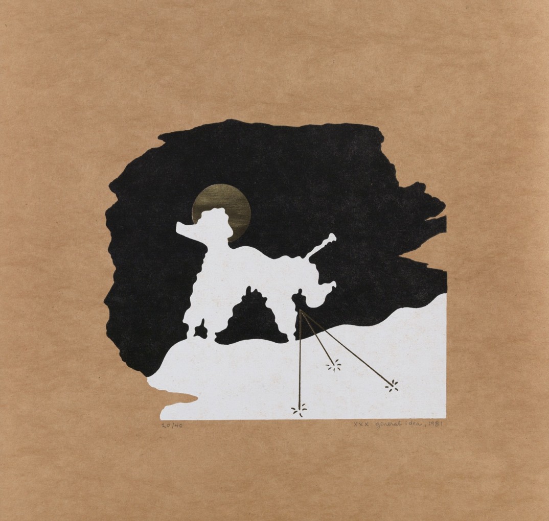 GENERAL IDEA A Poodle Creates a Portrait of General Idea as Three Pee-Holes in the Snow 1981