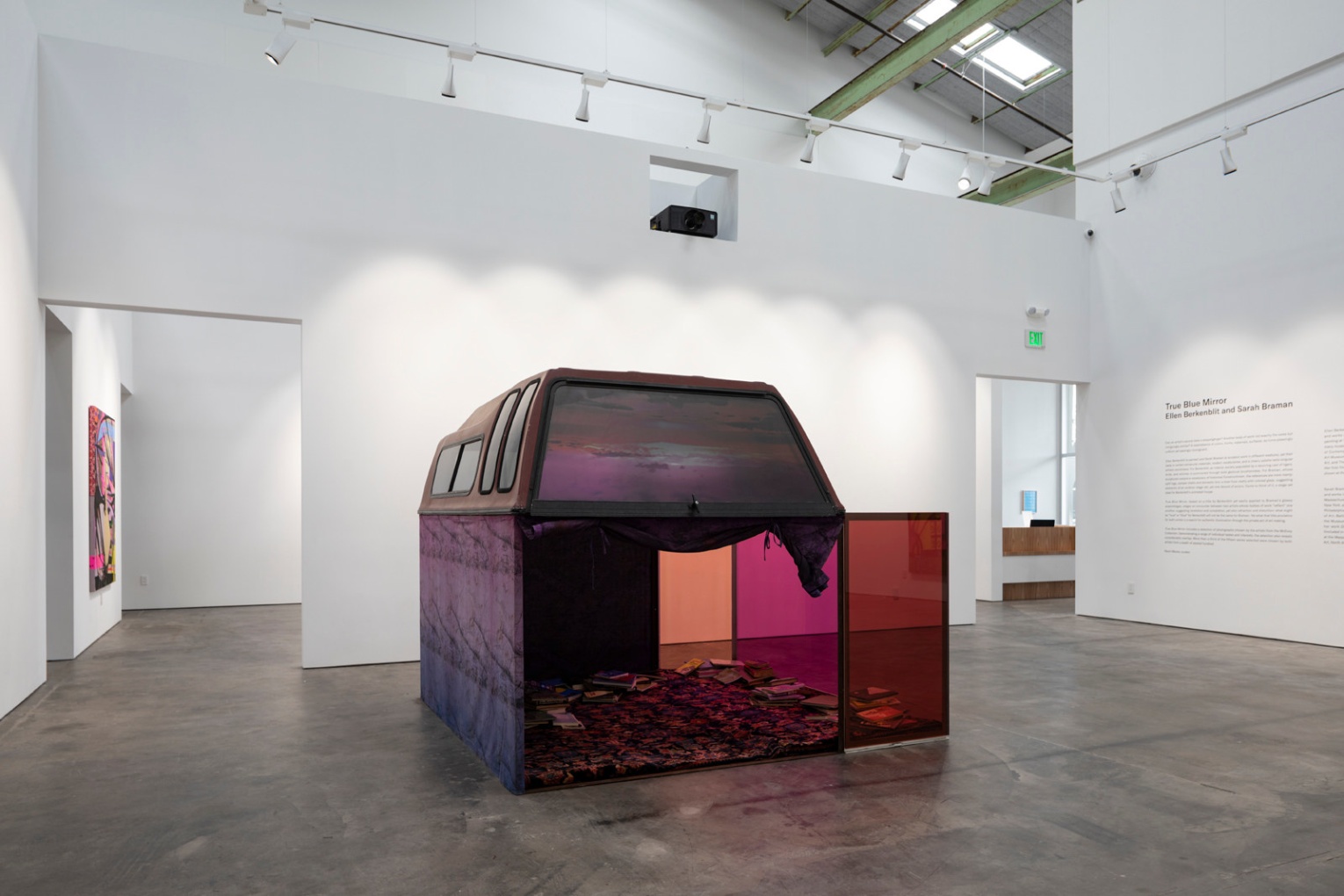 Installation view of True Blue Mirror at the McEvoy Foundation for the Arts, San Francisco, 2019