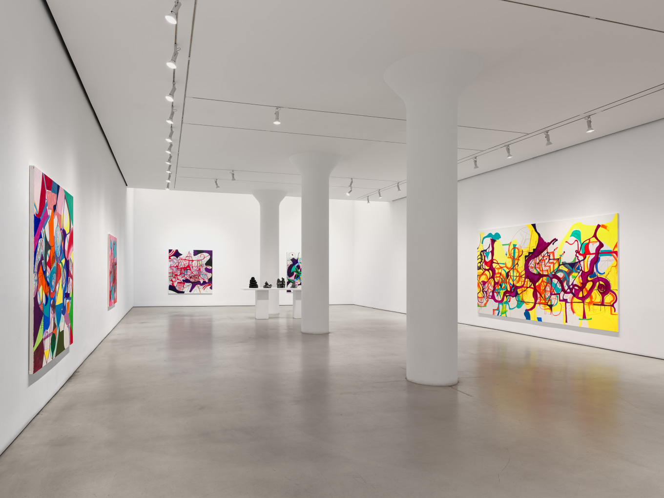 Joanne Greenbaum Installation view of&nbsp;Scaffold at Mitchell-Innes &amp;amp; Nash, New York, 2024