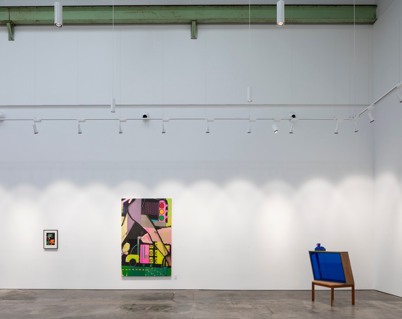 Installation view of True Blue Mirror at the McEvoy Foundation for the Arts, San Francisco, 2019