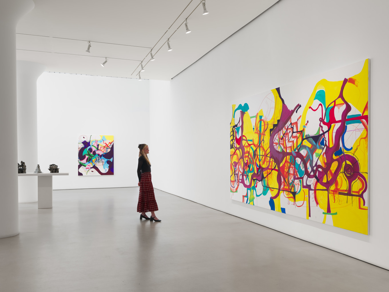 Joanne Greenbaum Installation view of Scaffold at Mitchell-Innes & Nash, New York, 2024