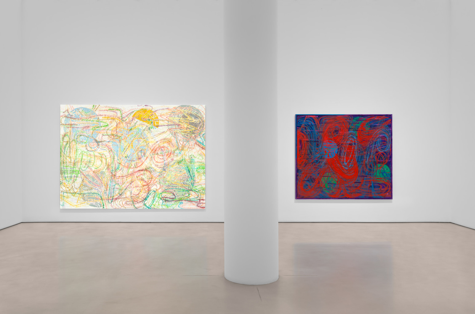 Keltie Ferris Installation view of dOUbTsWISHes at Mitchell-Innes & Nash, New York, 2023