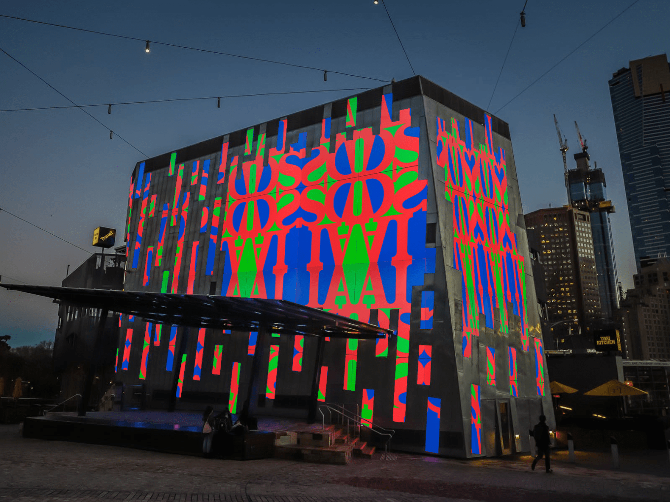 Melbourne, Fed Square,&nbsp;VideoVirus Rendering, 2021