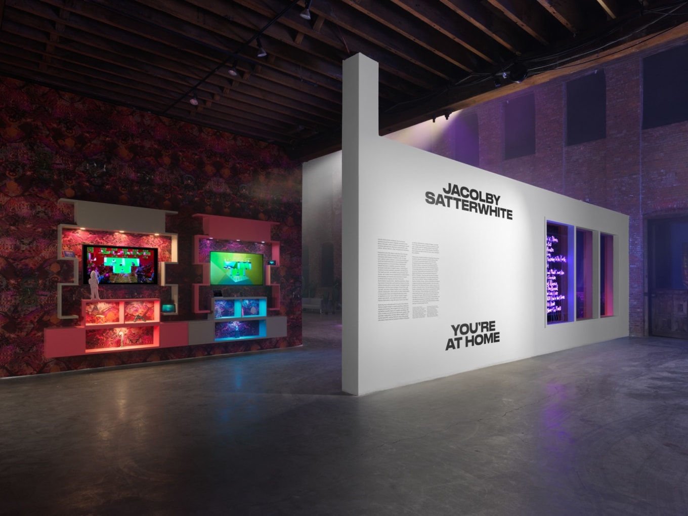 JACOLBY SATTERWHITE Installation view of&nbsp;You&#039;re at home&nbsp;at Pioneer Works, Brooklyn, NY, 2019