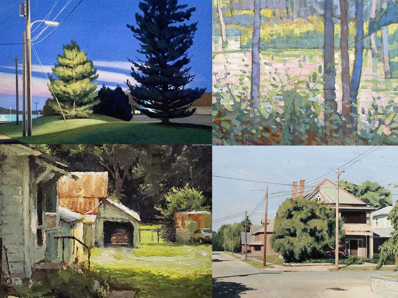 Christopher Burk, Mark Gingerich, Cody Heichel, and Richard Lillash at The Allen County Art Museum From Fields to Facades: Ohio Landscapes
