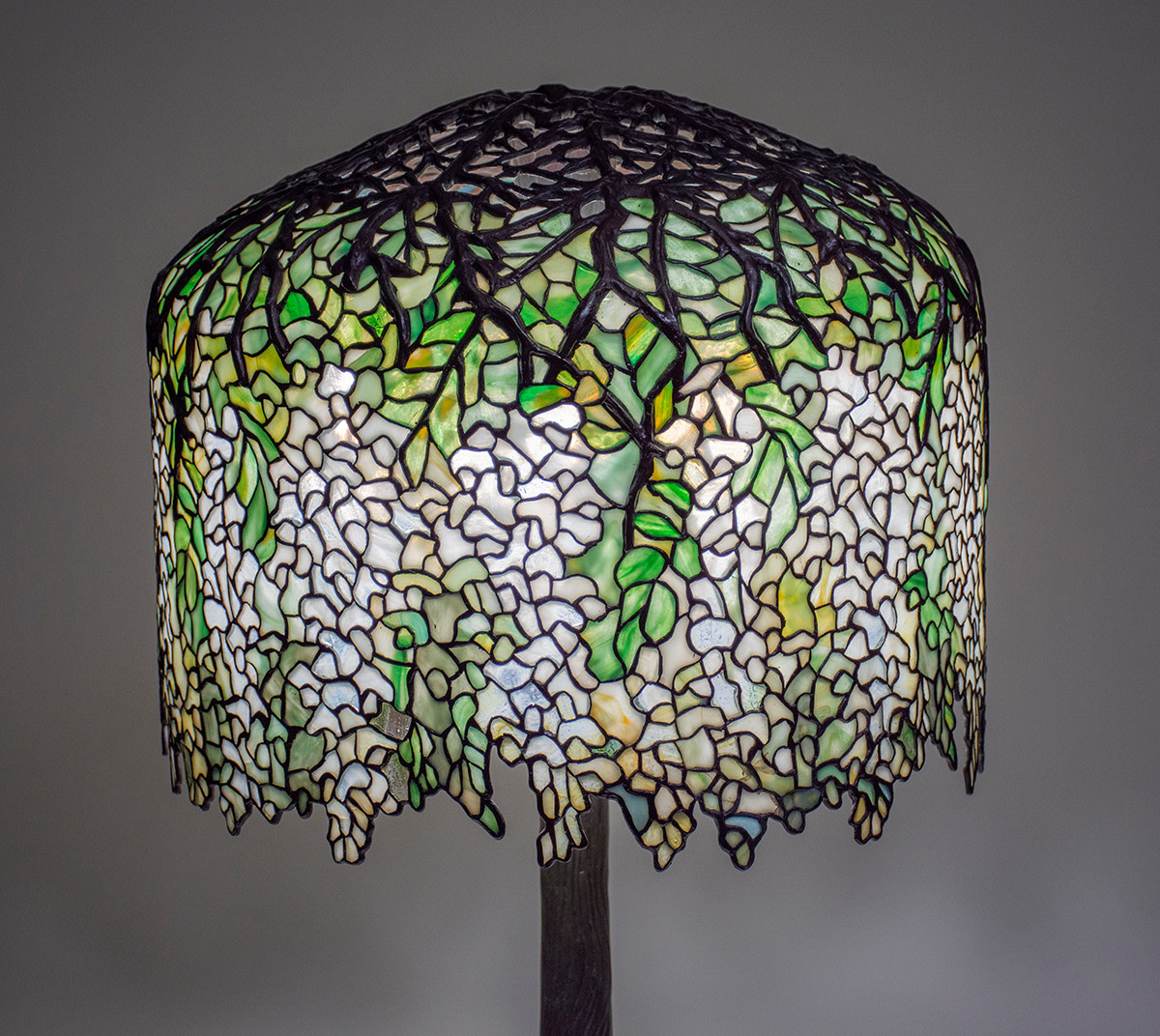 Rare White Wisteria Lamp