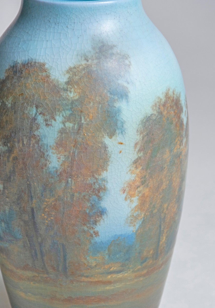 Scenic Vellum Landscape Vase