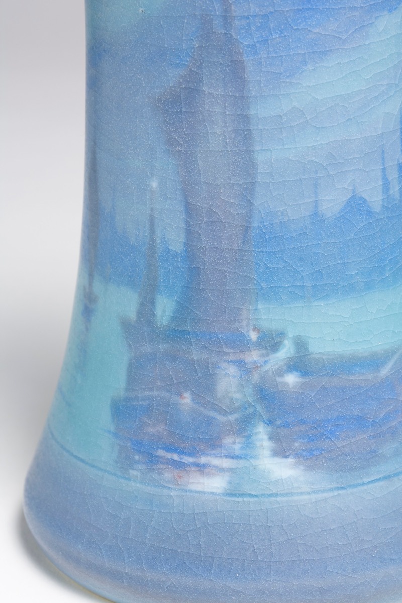 Scenic Vellum Harbor Vase