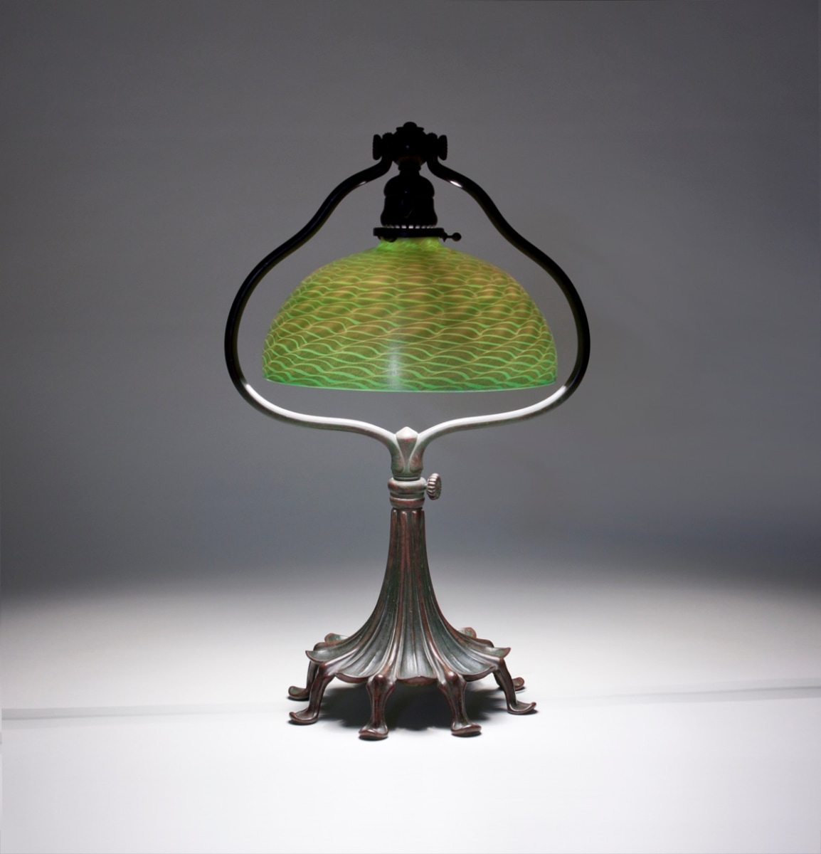 Footed Damascene Lamp