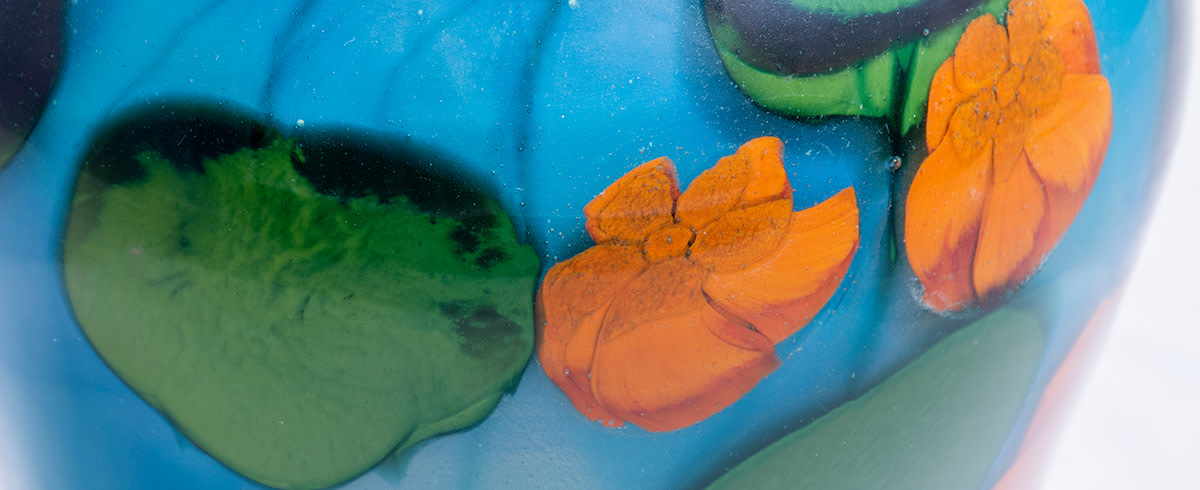 Nasturtium Paperweight Vase