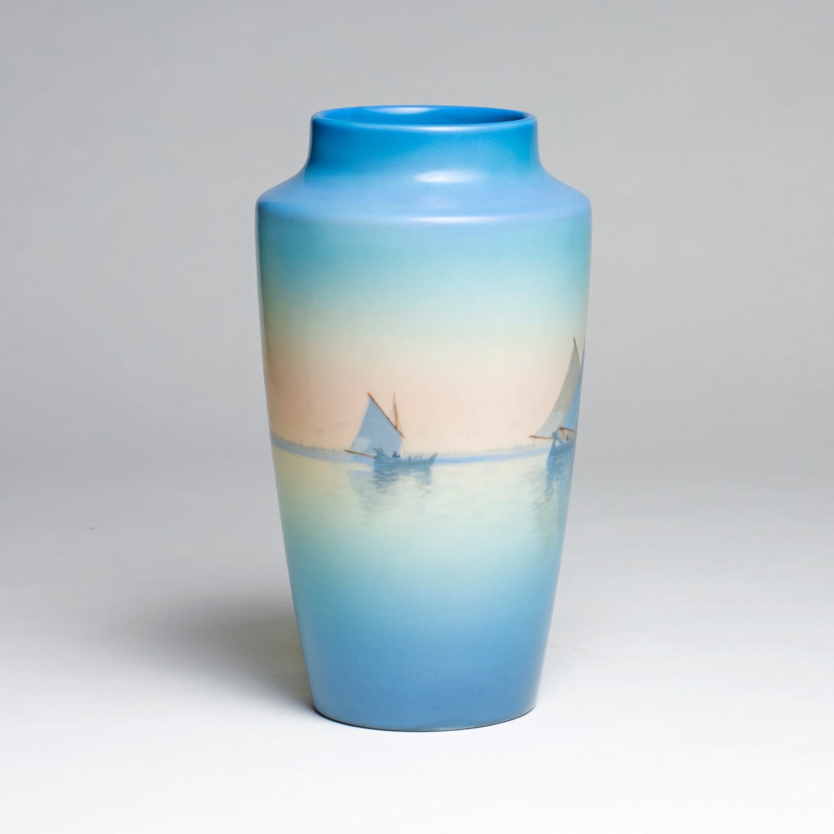 Scenic Vellum Harbor Vase