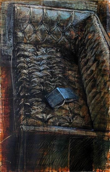 Indrapramit Roy PHILLY COUCH Mixed media on paper 40 x 27 in.