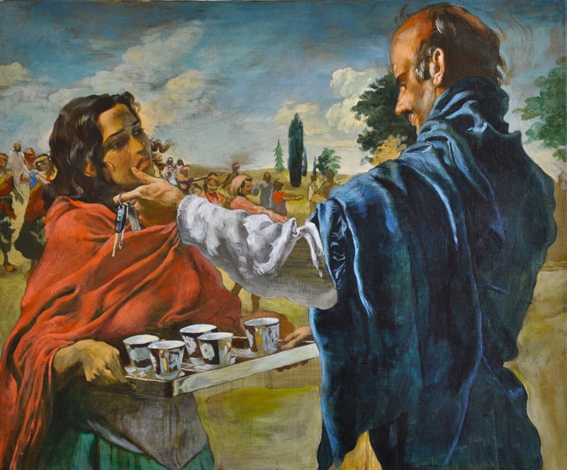 Salman Toor DRIVER AND MAID 2013 Oil on canvas 24 x 29 in.