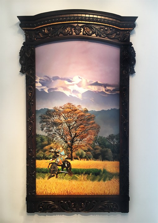 Adeela Suleman Not Everyone's Heaven - 4, 2017 Wood, Polish & Enamel Paint Hardener and Lacquer 86 x 51 x 5 in